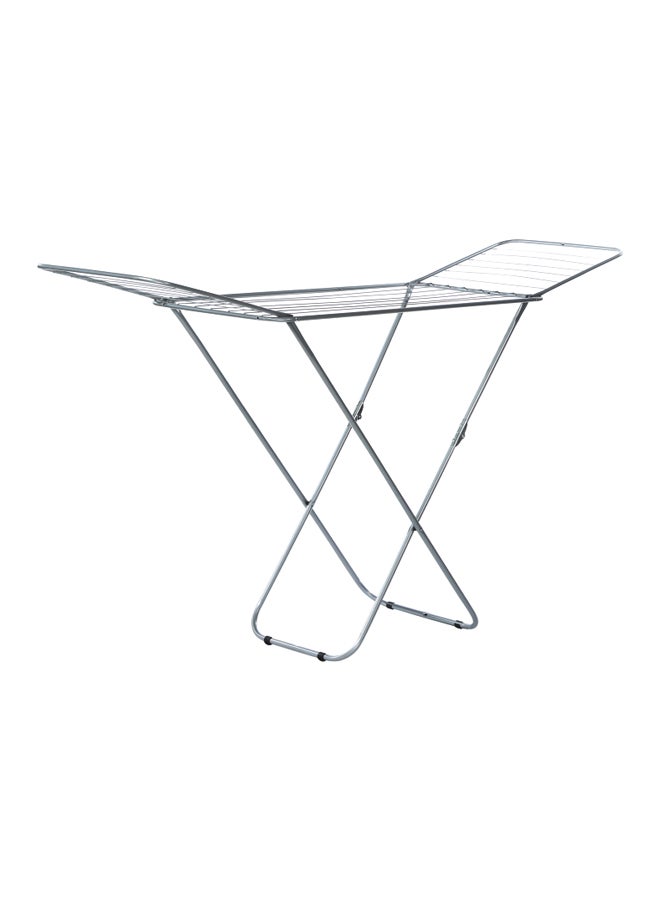 Lux Folding Clothes Drying Rack Silver 128x60centimeter - Image 1