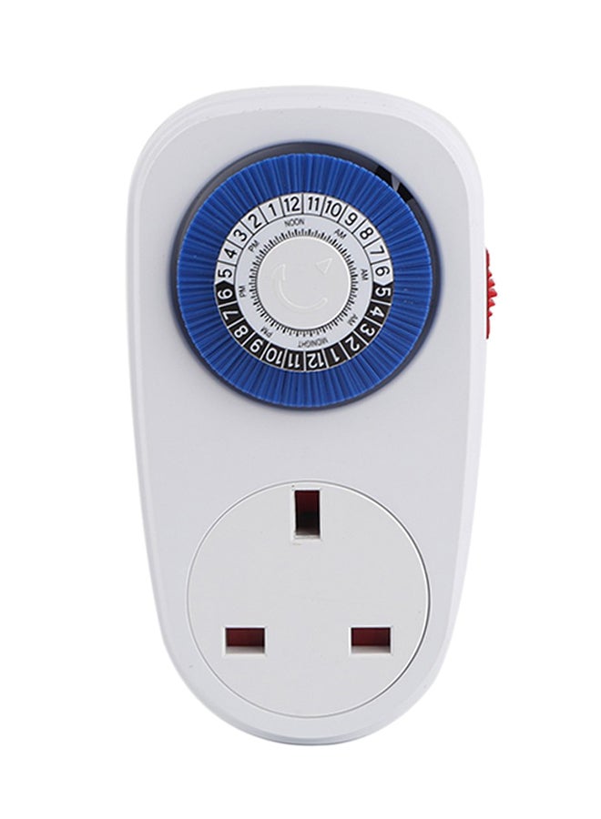 24 Hours Plug-In Mechanical Timer White/Blue 19centimeter - Image 1