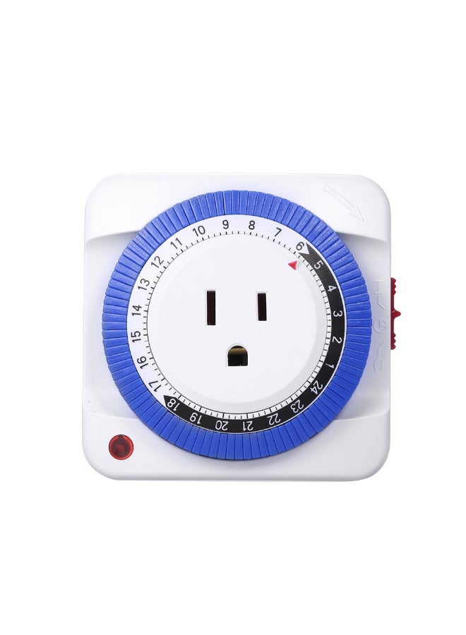 24 Hour Plug-In Timer White/Blue 16centimeter  - Image 3