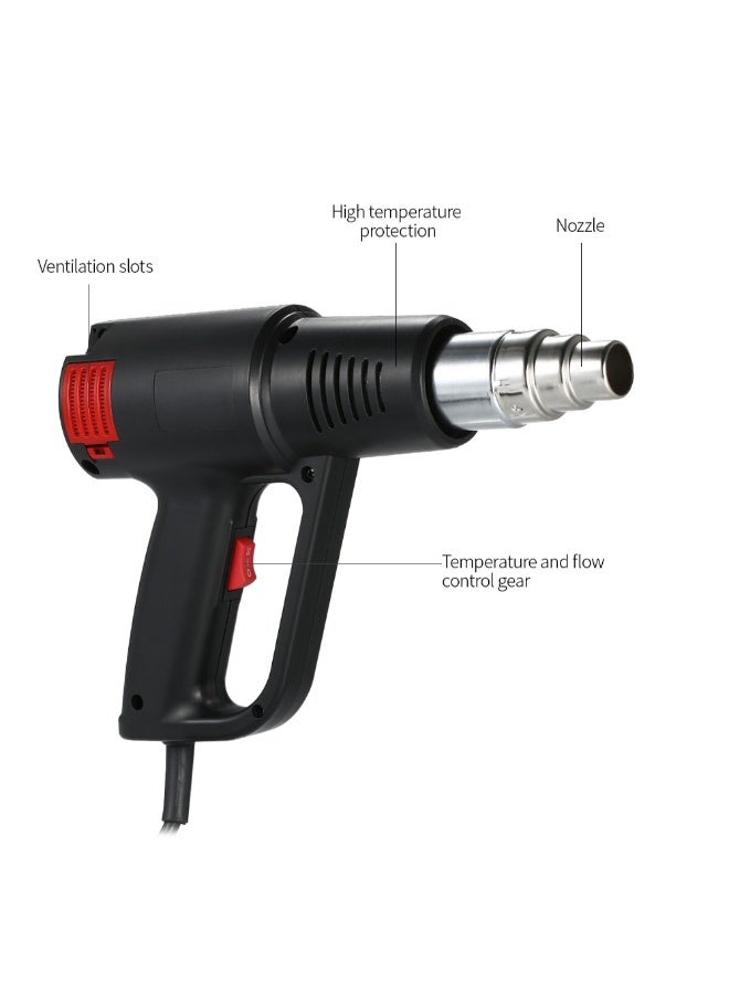 Generic Adjustable Heating Hot Air Gun Black/Silver 27.5cm  - Image 3