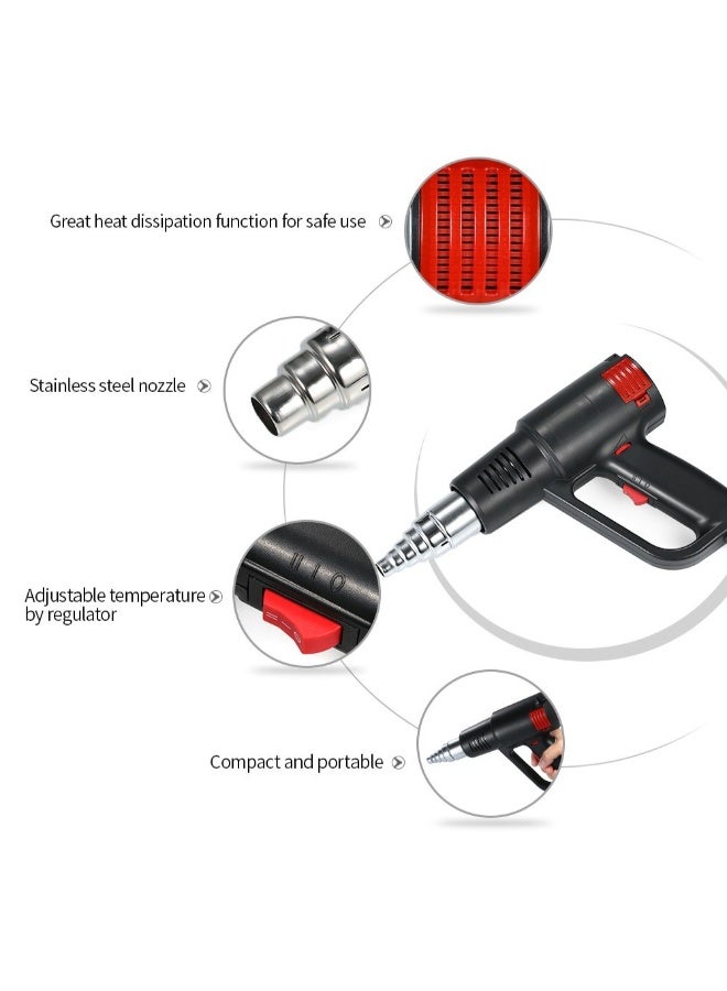 Generic Adjustable Heating Hot Air Gun Black/Silver 27.5cm  - Image 4