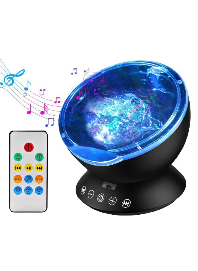 Generic - USB Ocean-Wave Projector Light With Remote Control Black 13cm - Image 1