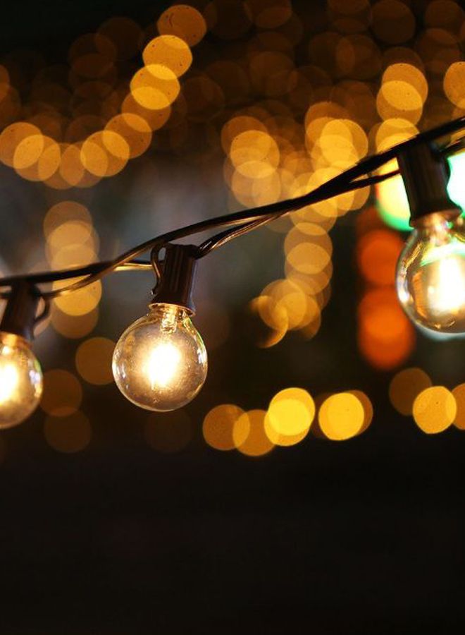 تومشاين شريط إضاءة LED للتعليق في الأماكن الخارجية مكون من 25 مصباحا أسود/شفاف 29سم - Image 4