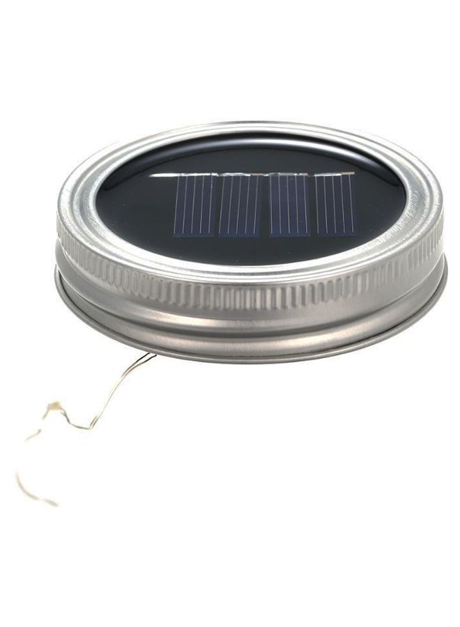 ماسون مصباح للأماكن الخارجية بتصميم جنية مليئة بالنجوم ويعمل بالطاقة الشمسية فضي/أسود 15سم - Image 3