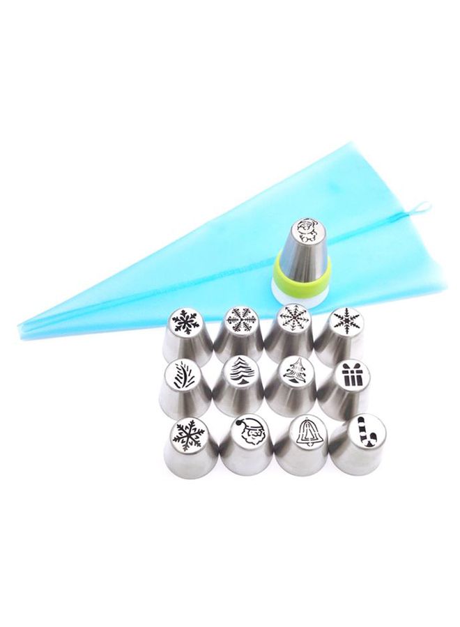 15-Piece Russian Icing Piping Nozzles Set Multicolour  - Image 4