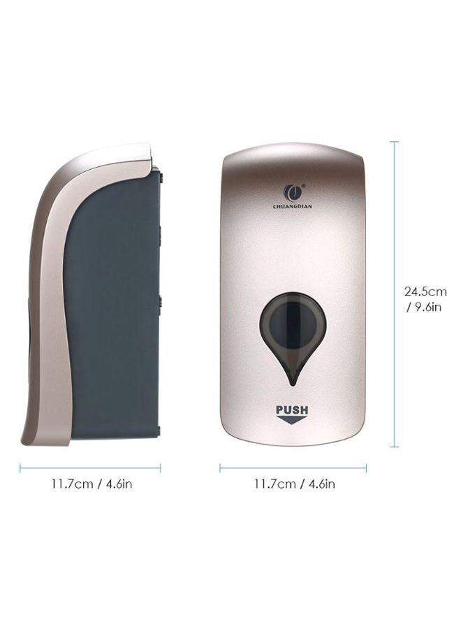 CHUANGDIAN Wall-Mounted Rinse-Free Soap Dispenser Brown 25cm  - Image 4