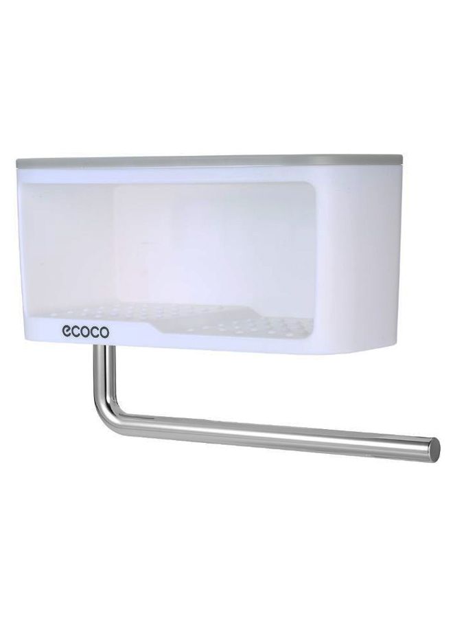 ecoco Wall Mounted Bathroom Storage Oraganizer White 20.5cm - Image 2