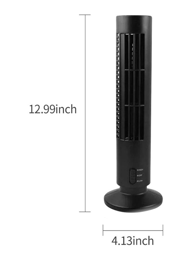 مروحة عمودية هادئة محمولة بدون شفرات بقدرة 2.5 وات 2.5 W H32038B أسود  - Image 2