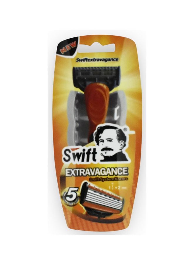 Swift Extravagance 5 Blade Shaving Razor Orange/Black/Silver  - Image 2