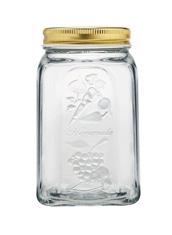 Pasabahce Jar Clear/Gold 1Liters 