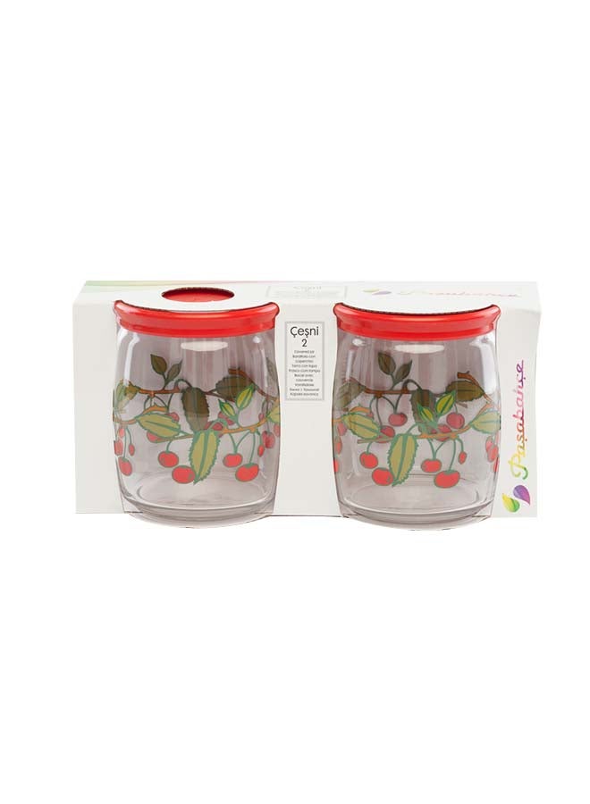 Pasabahce 2-Piece Premium Jar Multicolour 0.92Liters - Image 2