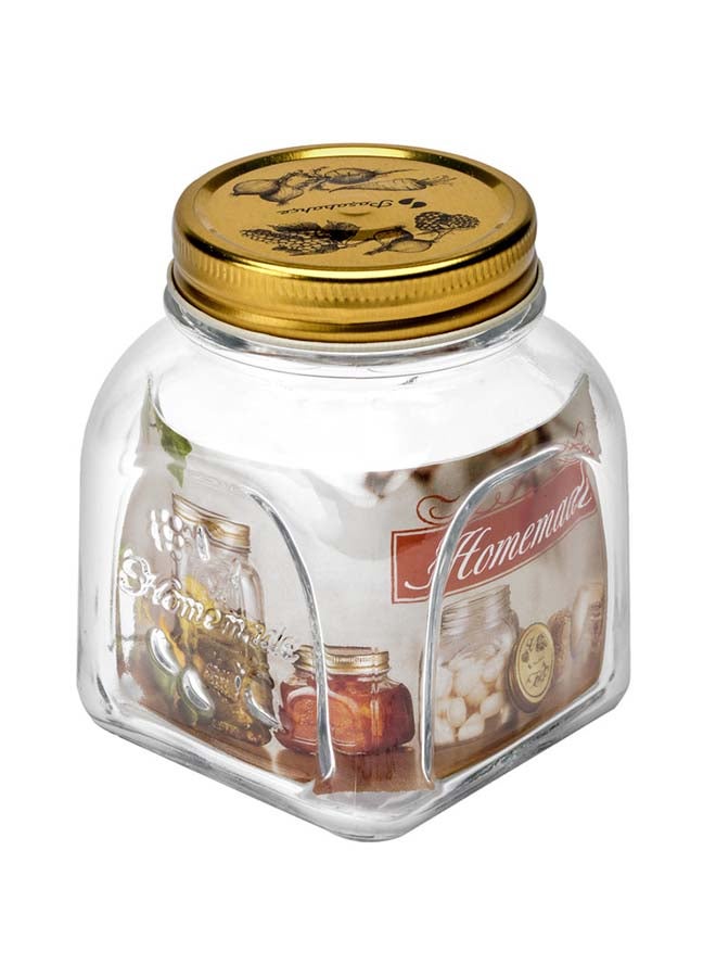 Pasabahce Premium Jar Clear/Gold 0.5Liters - Image 1
