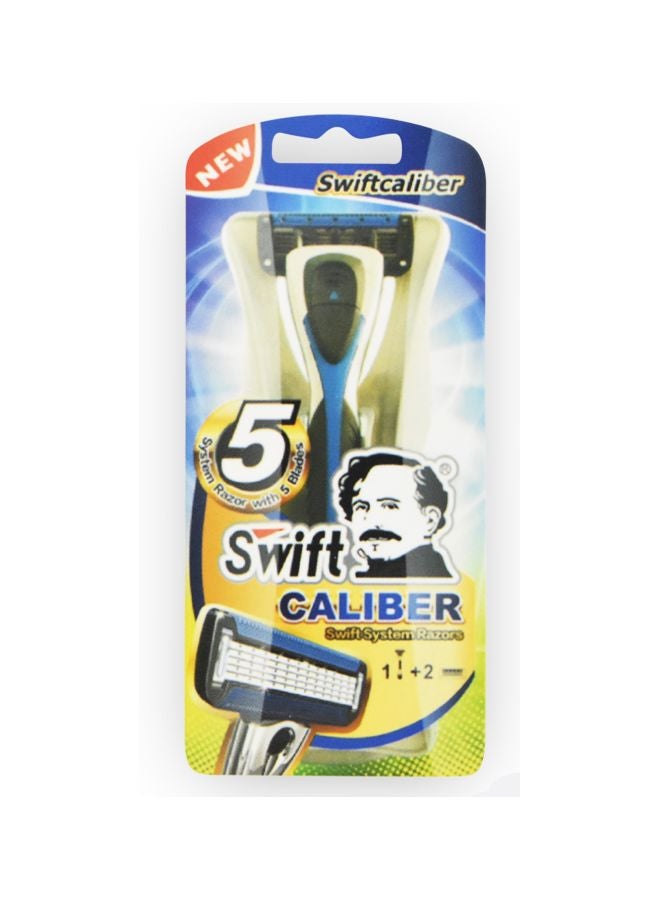Swift 5 Blade Caliber System Shaving Razor Black/Blue/Silver  - Image 2