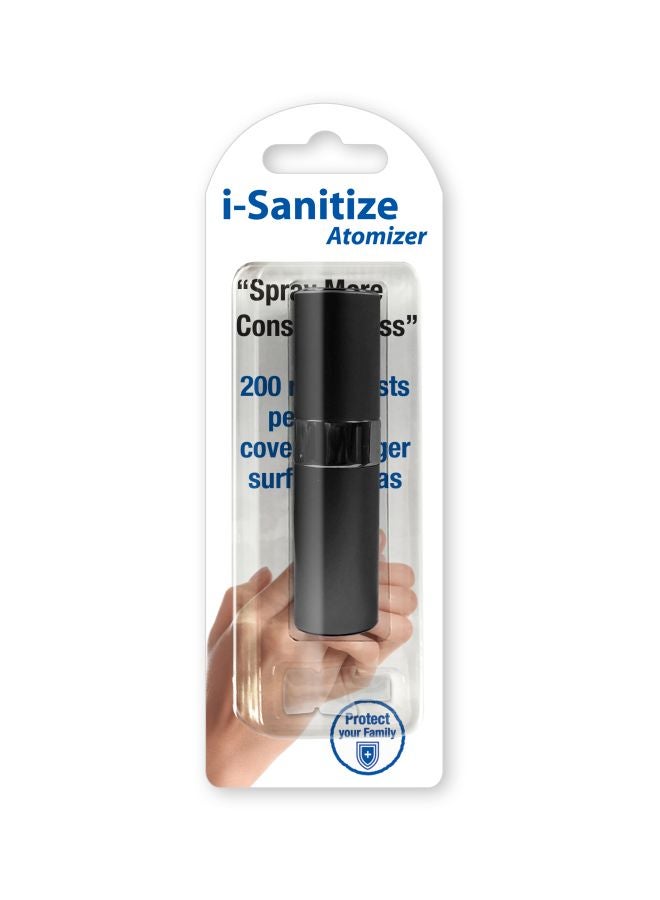 i-Sanitize Atomizer Refillable Spray Bottle Black 10ml