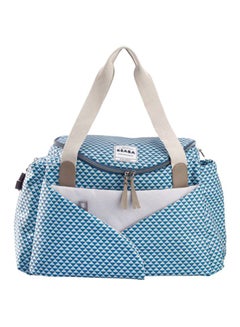 BEABA Sydney Iibaby Changing Bag Diaper Bag For Babies And Newborn Large Capacity Baby Changing Matiso Thermal Lunch Pouch Buggy Attachment System Print Blue  - Image 1