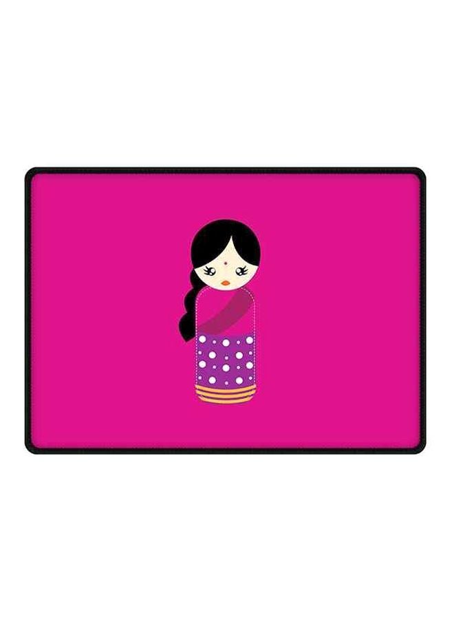 Stylizedd Indian Doll Mouse Pad With Non Slip Rubber Base Multicolour