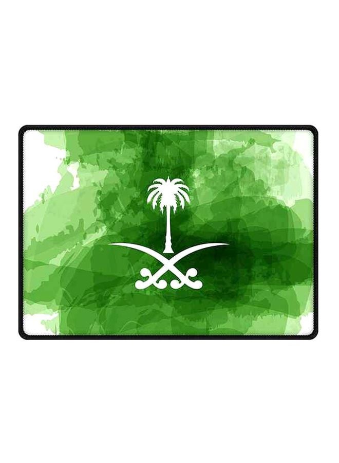 Stylizedd Saudi Emblem Mouse Pad With Non Slip Rubber Base Multicolour