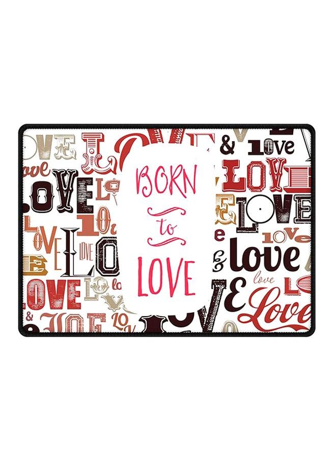 Stylizedd Born To Love Mouse Pad With Non Slip Rubber Base Multicolour