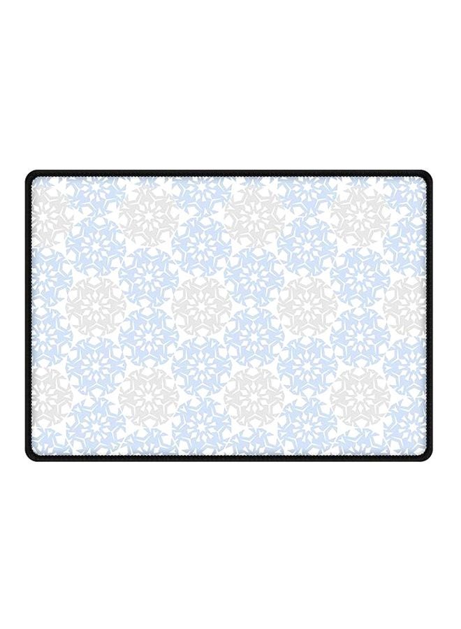 ستايلايزد لوحة ماوس مزينة بطبعة رقاقات الثلج المجمدة مع قاعدة من المطاط مضادة للانزلاق متعدد الألوان