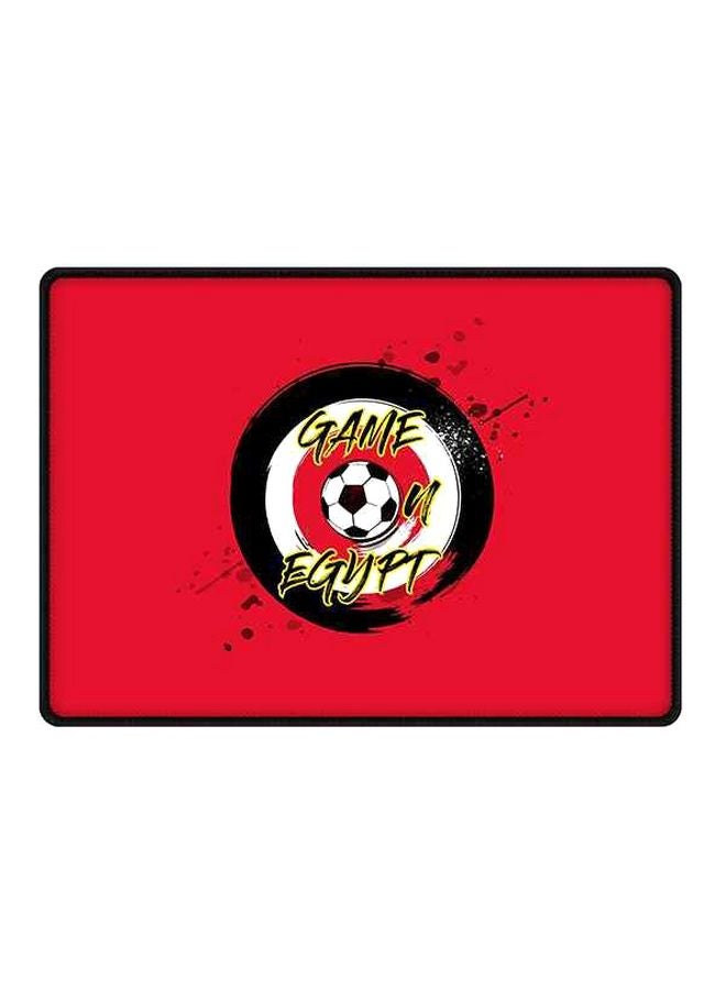 ستايلايزد لوحة ماوس مطبوع عليها عبارة "Game On Egypt" مع قاعدة من المطاط مضادة للانزلاق متعدد الألوان