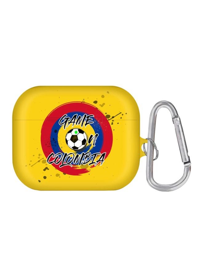 Game On Colombia Printed AirPods Pro Case With Carabiner Multicolour