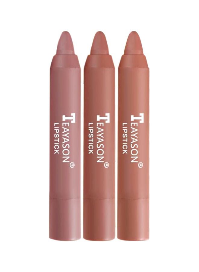 TEAYASON 3-Piece Matte Velvet Lipstick Pink - Image 1