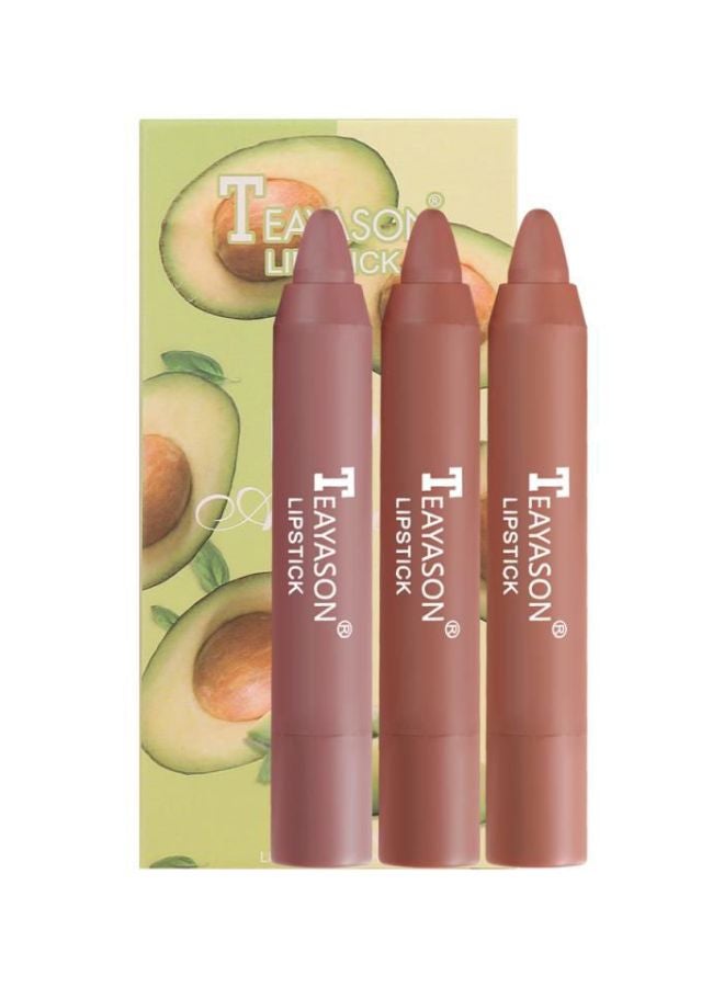 TEAYASON 3-Piece Matte Velvet Lipstick Pink - Image 2