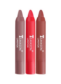 TEAYASON 3-Piece Matte Velvet Lipstick Multicolour  - Image 1
