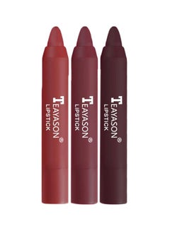 TEAYASON 3-Piece Matte Velvet Lipstick Multicolour  - Image 1