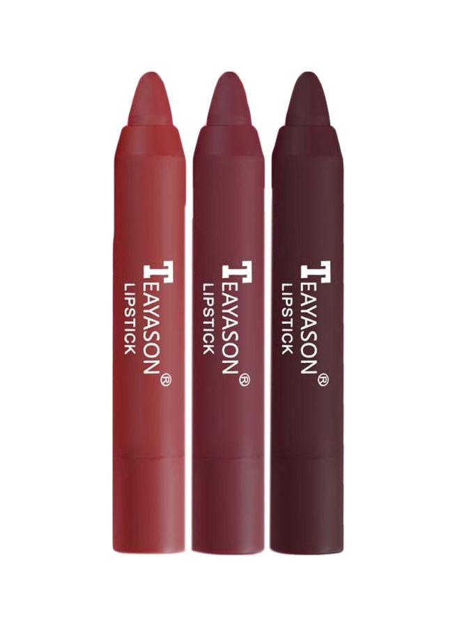 TEAYASON 3-Piece Matte Velvet Lipstick Multicolour - Image 1