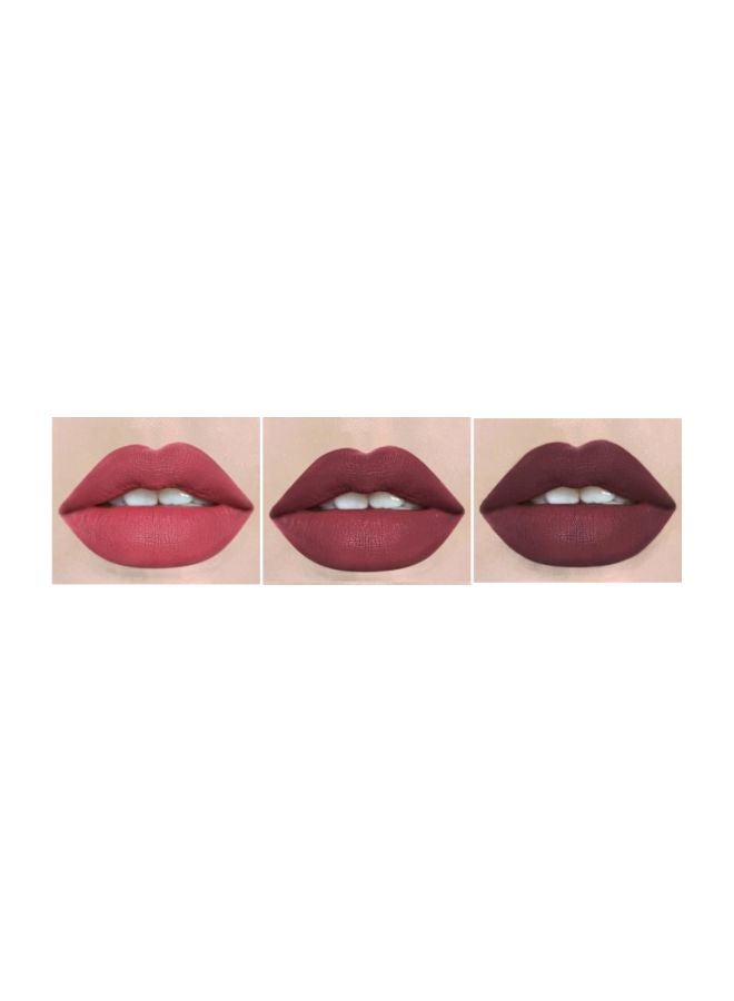 TEAYASON 3-Piece Matte Velvet Lipstick Multicolour - Image 3