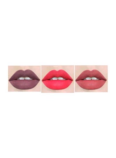 TEAYASON 3-Piece Matte Velvet Lipstick Multicolour  - Image 3