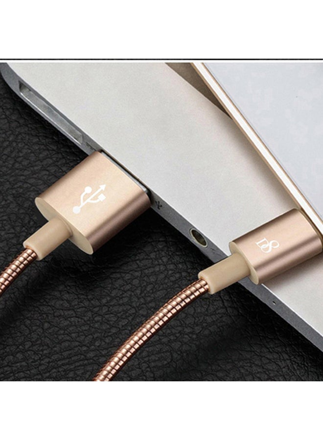 Original Tpe Micro USB Data Cable For Apple iPhone Gold - Image 5