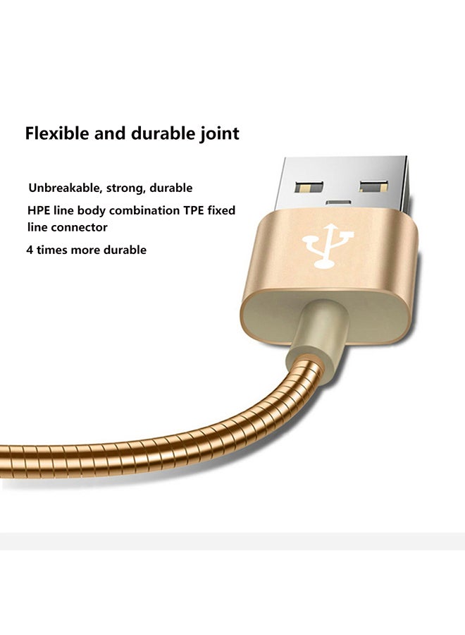 Original Tpe Micro USB Data Cable For Apple iPhone Gold - Image 4