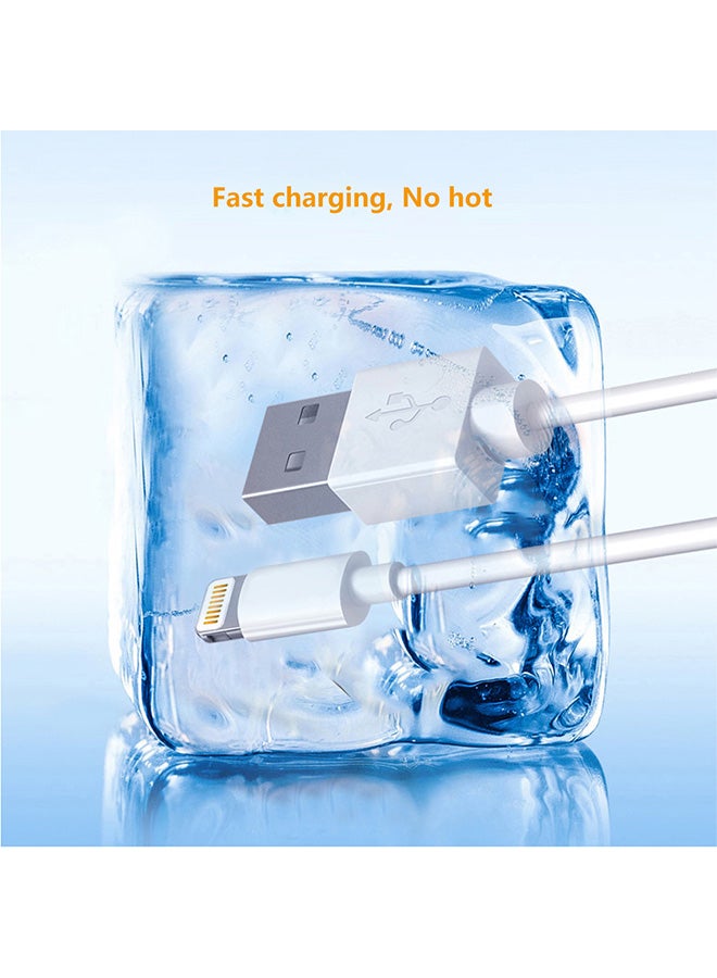 PVC Braided Micro USB Fast Charging Data Cable For Apple iPhone White - Image 2