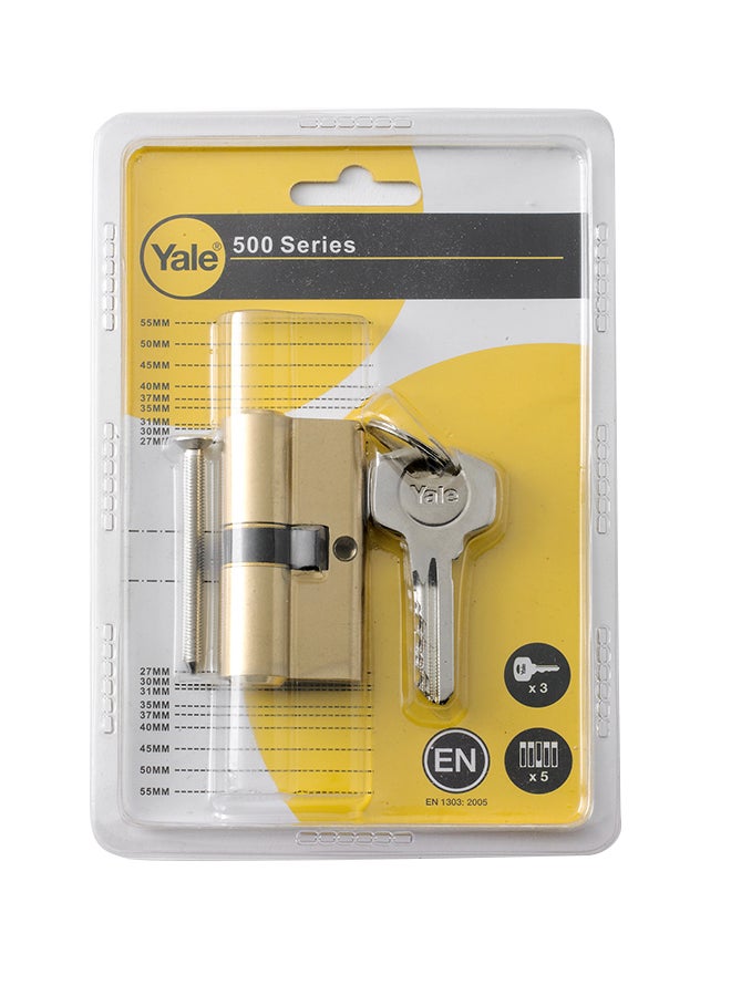 Yale Double Cylinder Door Lock 10-0502-3030-00-02-01 Polished Brass  - Image 4