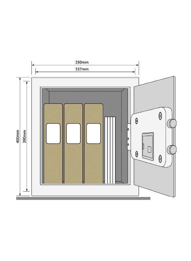 Yale - Secure Designed Battery Powered Office Safe With Digital Pin Keypad And Override Keys Black - Image 1
