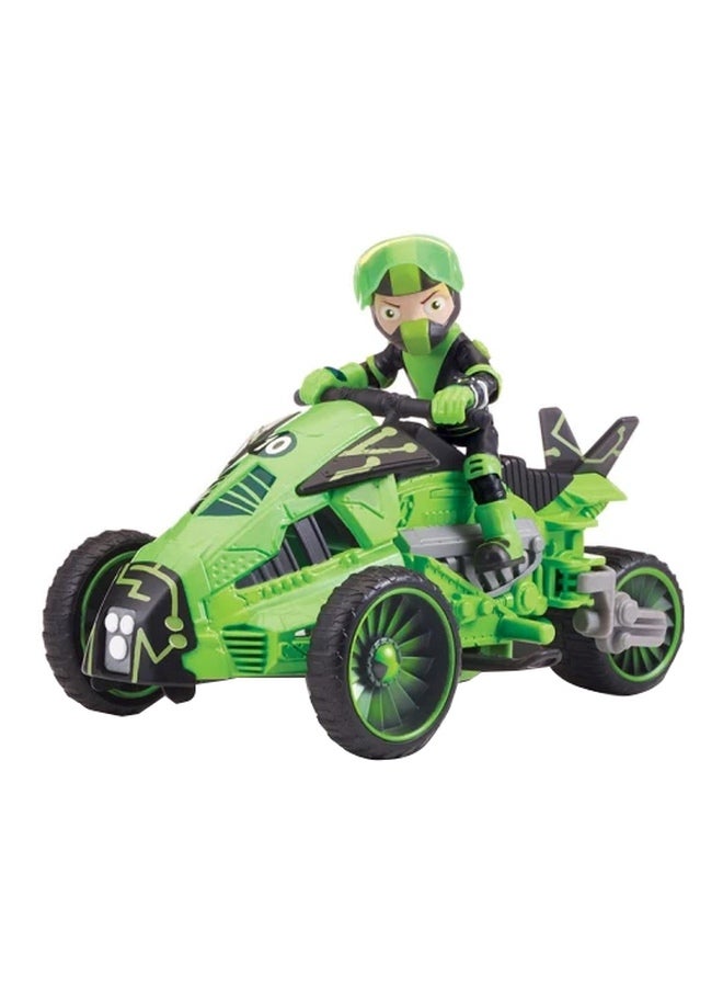 بن تن لعبة دراجة أومني سايكل المتحولة متعددة الاتجاهات مع مجسم شخصية بين تين - Image 1