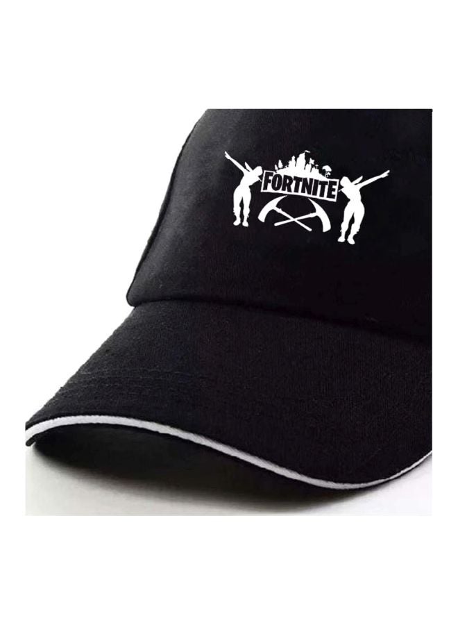 قبعة مطبوع عليها كلمة "Fortnite" أسود/ أبيض - Image 3