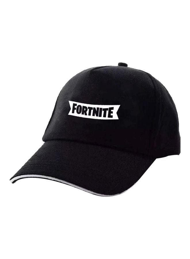 قبعة مطبوع عليها كلمة "Fortnite" أسود/ أبيض - Image 1