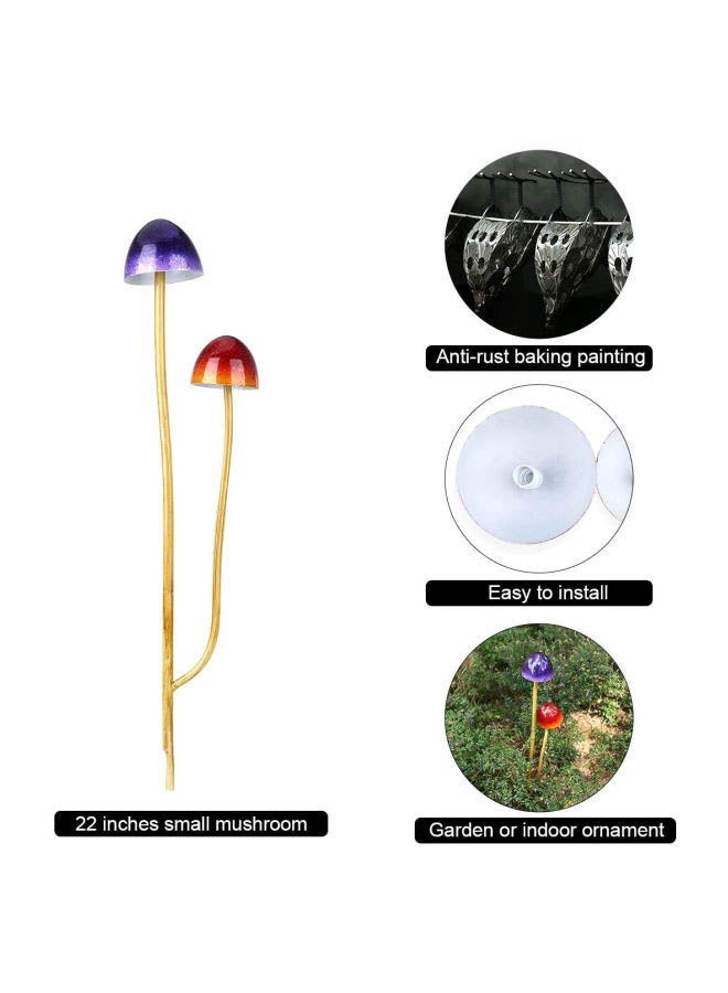 توراتس زينة على شكل فطر لتزيين الأماكن الداخلية والخارجية لون أرجواني/أحمر/ذهبي 5.9x22بوصة - Image 3