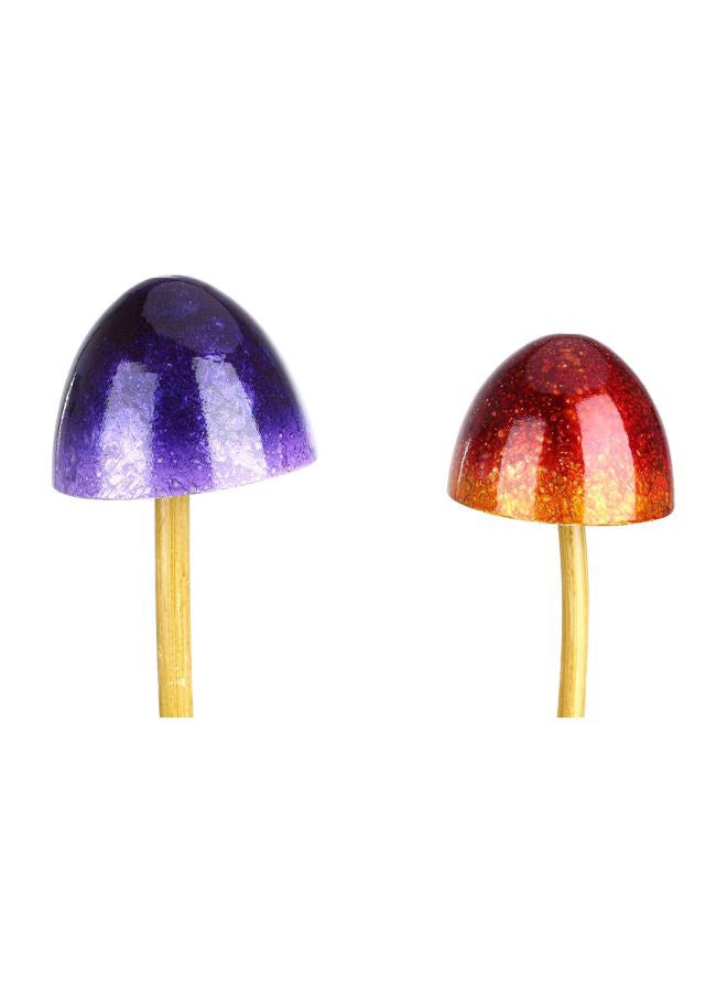 توراتس زينة على شكل فطر لتزيين الأماكن الداخلية والخارجية لون أرجواني/أحمر/ذهبي 5.9x22بوصة - Image 5