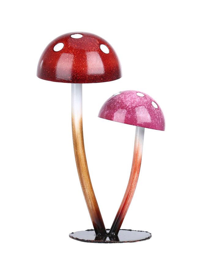 TOOARTS Indoor And Outdoor Decoration Mushroom Ornament Red/Gold/White 8.3x11.8inch - Image 1