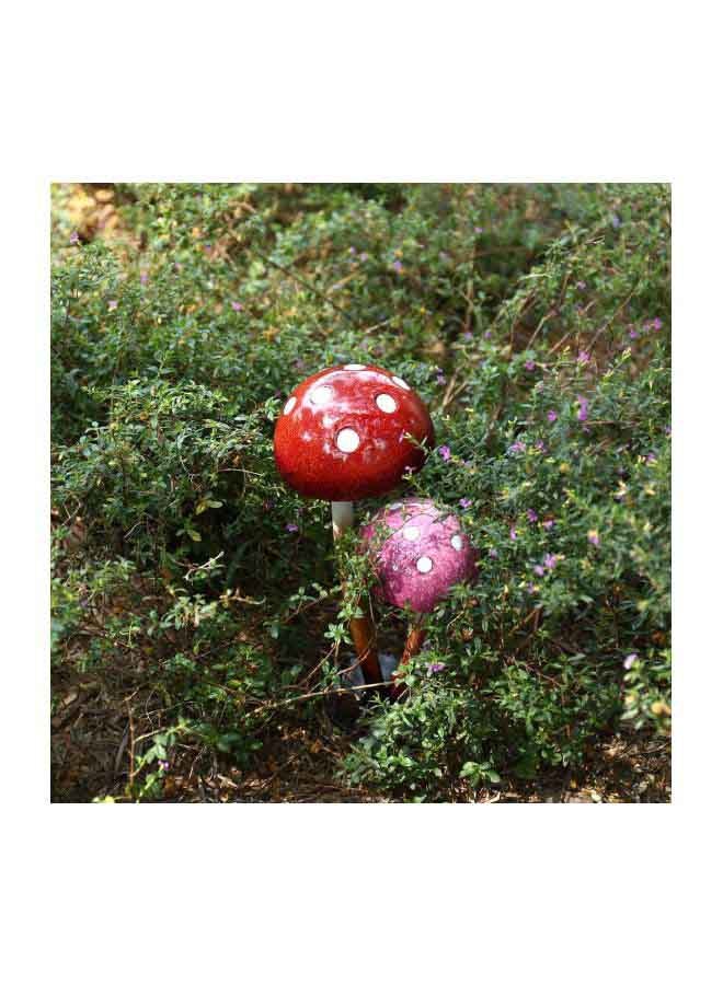 TOOARTS Indoor And Outdoor Decoration Mushroom Ornament Red/Gold/White 8.3x11.8inch - Image 3
