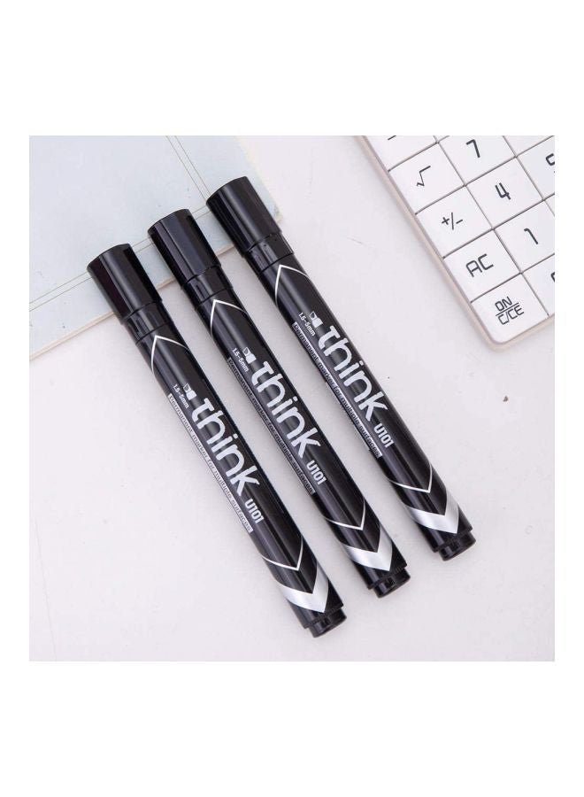 Deli 12-Piece Permanent Marker Set Black - Image 2
