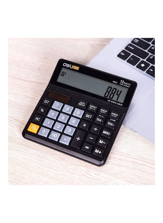 Deli Dual Power Digital Calculator Black - Image 5