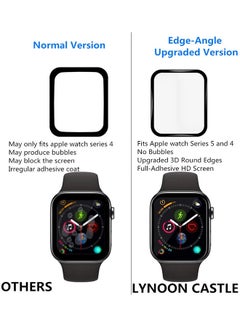 Foxcon 3Piece Tempered Glass Screen Protector 3D For Apple Watch 6/5/4 44mm Clear  - Image 2