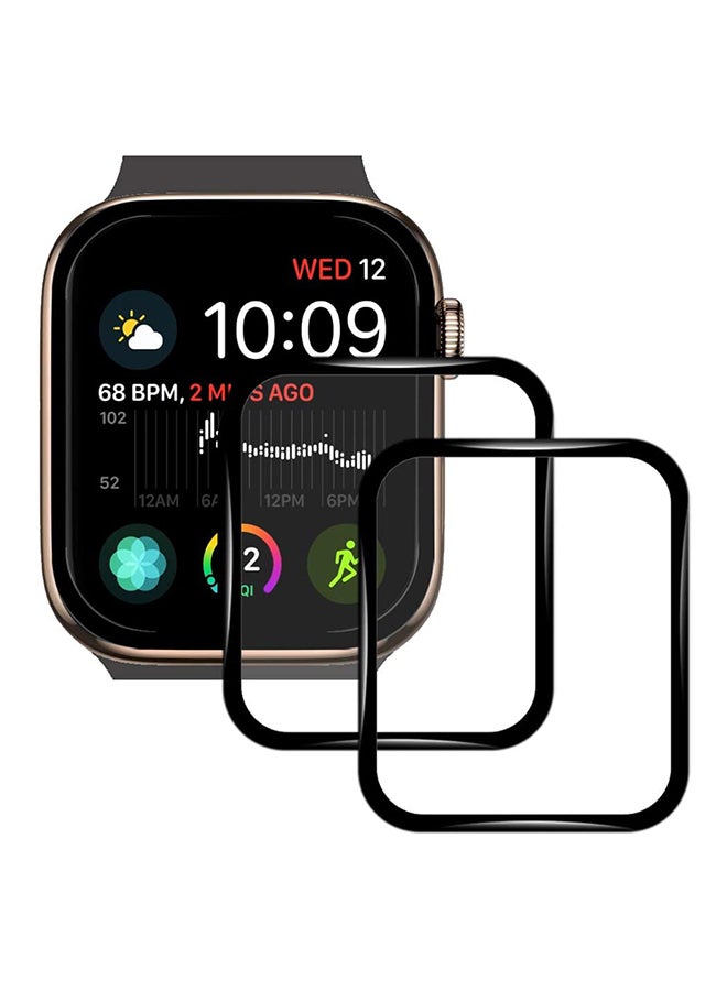 Foxcon 3-Piece Tempered Glass Screen Protector 3D For Apple Watch 5/4 Clear - Image 1