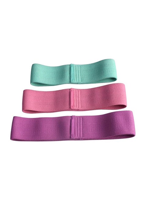 3-Piece Resistance Band Small Band 66x8, Medium Band 76x8, Large Band 86x8cm