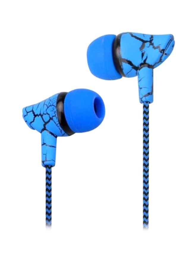 Wired In-Ear Earphones With Mic Blue/Black - Image 1